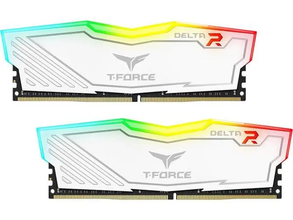 Team Group T-Force Delta RGB White, DDR4, 32GB (2x16GB), 3600MHz, CL18-22-22-42, 1.35V