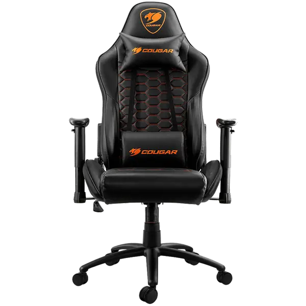 COUGAR OUTRIDER - Black, Gaming Chair, Premium PVC Leather, Head and Lumbar Pillow - CG3MORBNXB0001