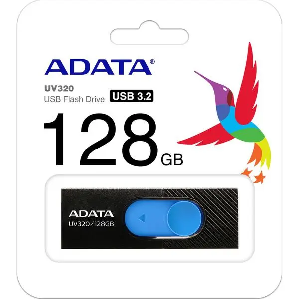 ADATA USB3.2 64GB PLASTIC - AUV320-128G-RBKBL