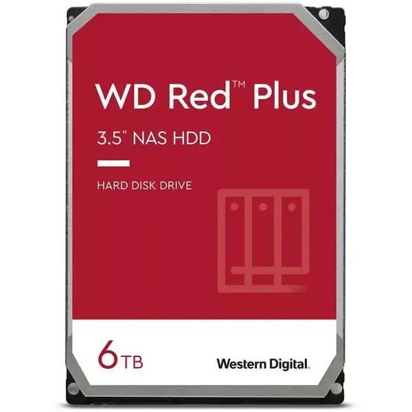 WD Red Plus 8,9 cm (3,5") 6TB SATA3 5400 256MB WD60EFPX -  (A)   - WD60EFPX (8 дни доставкa)