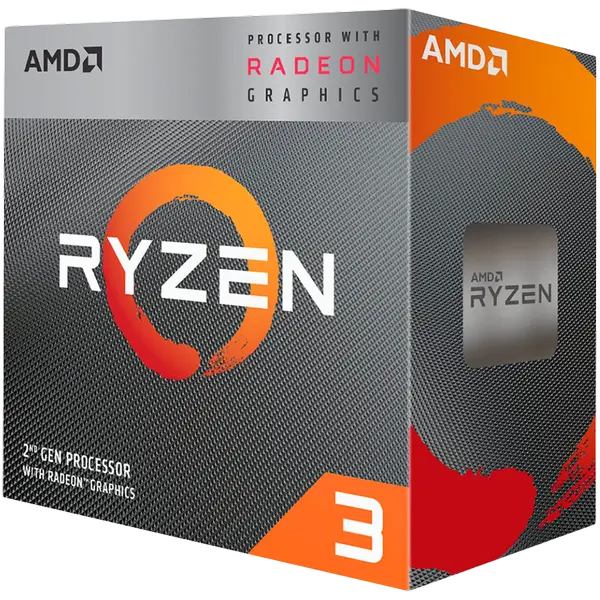 AMD CPU Desktop Ryzen 3 4C/4T 3200G (4.0GHz,6MB,65W,AM4) box, RX Vega 8 Graphics, with Wraith Stealth cooler - YD3200C5FHBOX