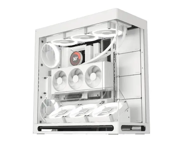 HAVN HAVN кутия Case E-ATX HS 420 VGPU Edition White PCIe Gen 5 riser included - HVN-CA-HS420-07