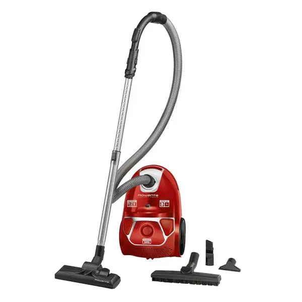 Rowenta RO3953EA, Compact Power parquet ACAA, 75db, H+ bag, SPA upgrade suction head, TTM + XL with brush, parquet + crevice tool 2 in 1 + upholstery nozzle, color red -