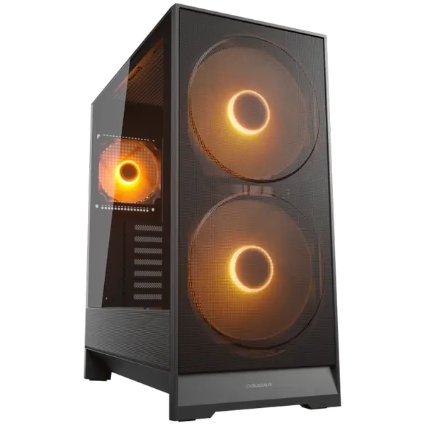 COUGAR AIRFACE 180 PC Case, Mid Tower, Black - CGR-5VA4B-RGB
