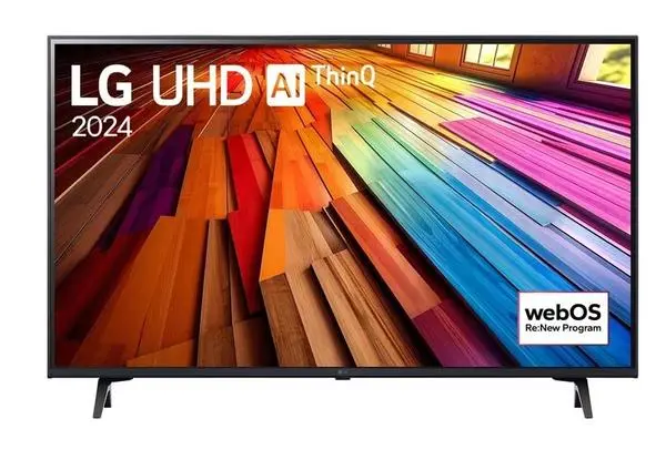 LG  43" 4K UltraHD TV 4K (3840 x 2160), DVB-T2/C/S2, webOS 24 Smart TV, ThinQ AI, Alpha 5 AI 4K Gen7 - 43UT80003LA