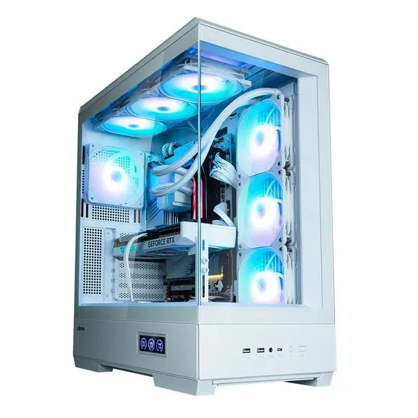Zalman Zalman кутия Case ATX P50 DS White Digital Display, Addressable RGB - ZM-P50-DS-WH