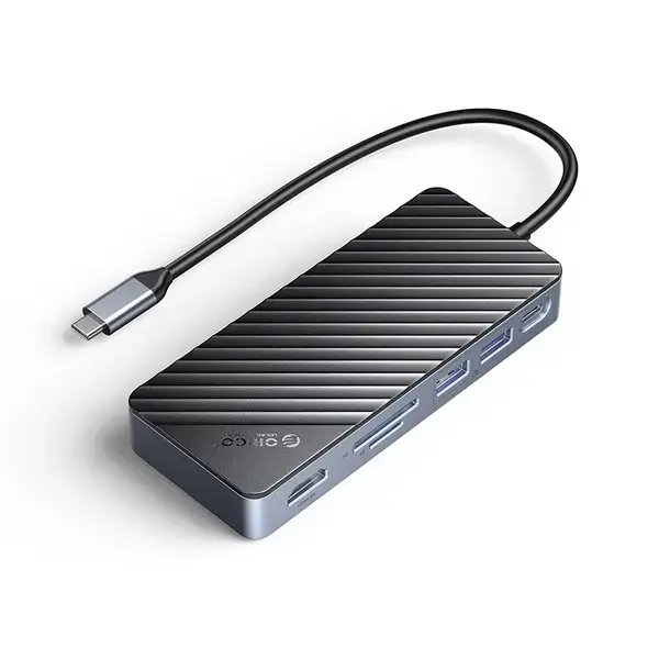 Orico Докинг станция Portable Docking station M.2 SATA/NVMe HDMI, USB3.2-A x 2, USB-C (10Gbps) x 1,USB-C (PD100W), SD/TF - OM28P-G2-BK