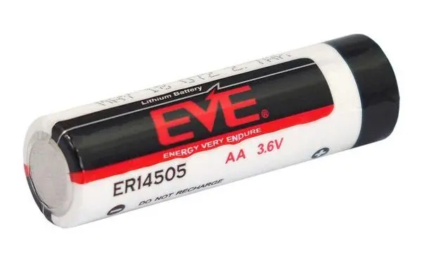 Литиево тионилхлоридна батерия  3,6V AA R6 2,7Ah ER14505 /STD /с пъпка/ EVE BATTERY - EVE-ER14505