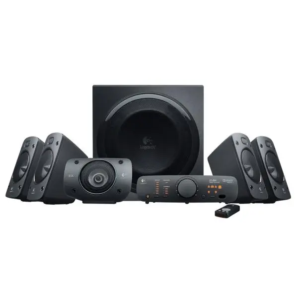 Тонколони Logitech Z906, 5.1, 500W (165W + 5x67W), 2x optical input, дистанционно, черни
