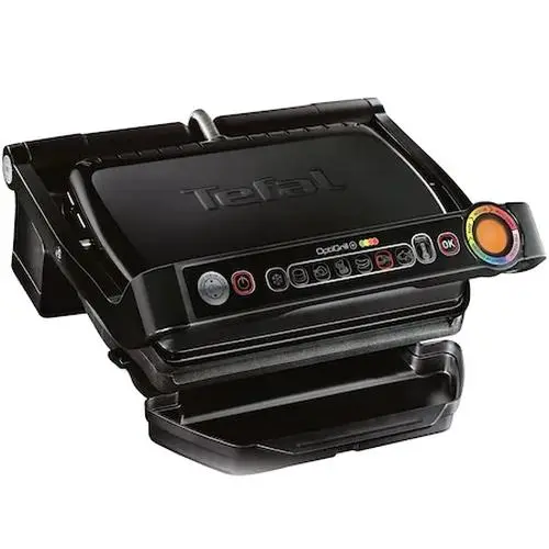 Барбекю- Tefal GC712834- Optigrill+ Black- 600cm2 cooking surface- automatic cooking sensor- 6 automatic programs- 4 adjustable temp.- cooking level indicator- non-stick die-cast alum