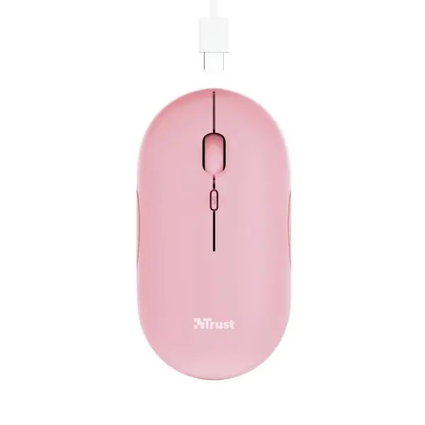 TRUST Puck Wireless & BT Възпроизвеждаща се Мишка в Розово