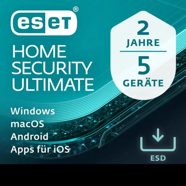 ESET Home Security Ultimate - 5 User, 2 Years - ESD-DownloadESD -  (К)  - EHSU-N2A5-VAKT-E (8 дни доставкa)