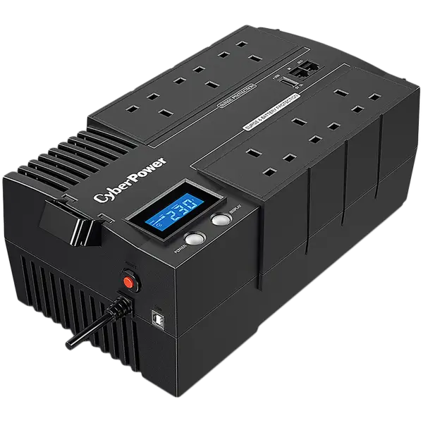 CyberPower UPS  AVR 1000VA/600W, Line-Interactive, LCD display, 8x Schuko, Runtime at 90W ( min ):42; BR1000ELCD - BR1000ELCD