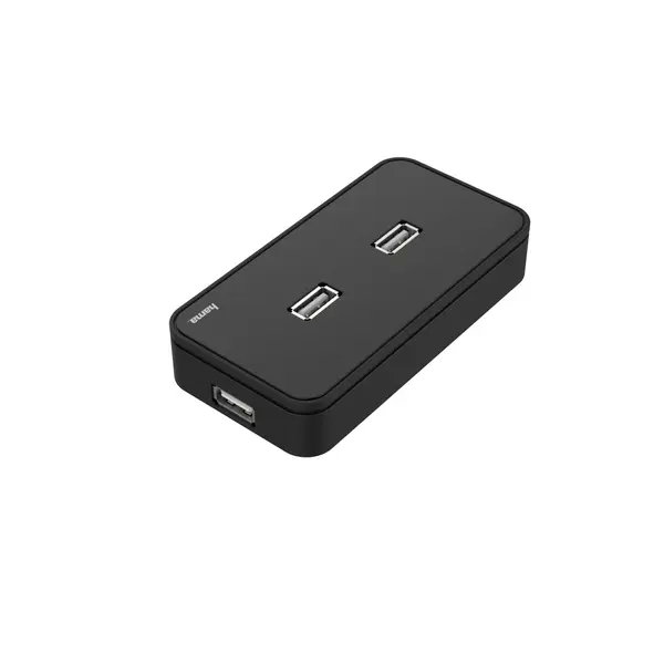 USB хъб със захранване HAMA, USB 2.0, 7-портов, 480 Mbit/s, Черен - HAMA-200123