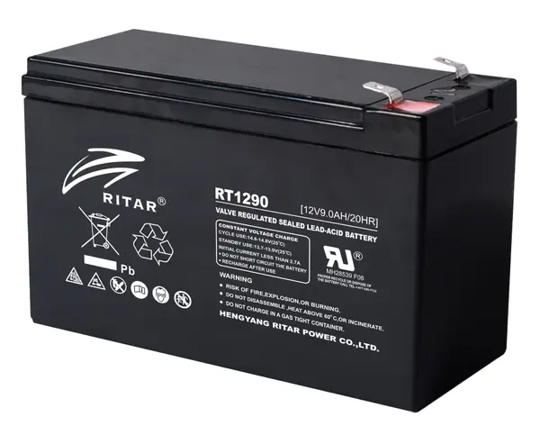 Оловна батерия RITAR, (RT1290) AGM, 12V, 9Ah, 151/ 65/ 94 mm, Терминал2 - RITAR-RT1290
