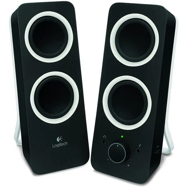 LOGITECH Z200 Stereo Speakers - MIDNIGHT BLACK - 3.5 MM - 980-000810