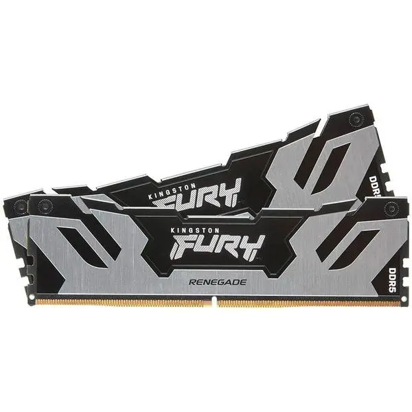 Kingston 64GB 6400MT/s DDR5 CL32 DIMM (Kit of 2) FURY Renegade Silver XMP - KF564C32RSK2-64