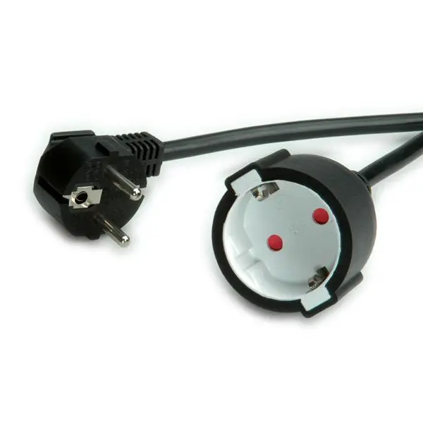 ROLINE Захранващ кабел, удължителен, Schuko, AC 230V, черен, 10.0 м - 19.99.1168