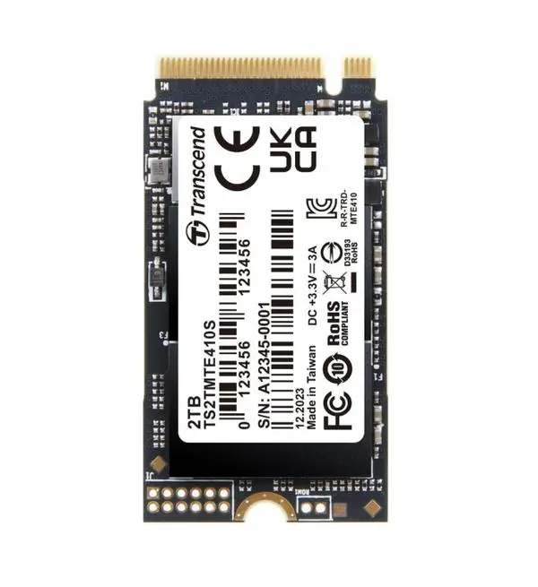 Transcend 2TB, M.2 2242, PCIe Gen4x4, NVMe, 3D TLC, DRAM-less - TS2TMTE410S - (P)
