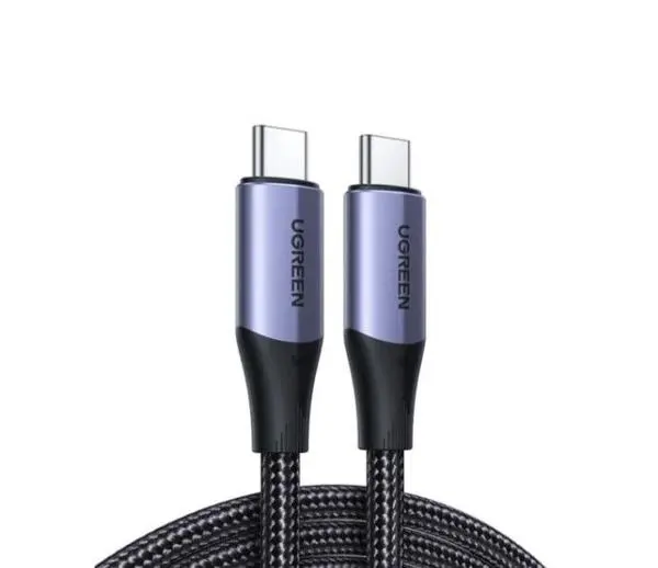 Кабел Ugreen US355 80150 USB-C 3.1 Gen 2 / USB-C 3.1 Gen 2, 1 м, 100W - черен (v)