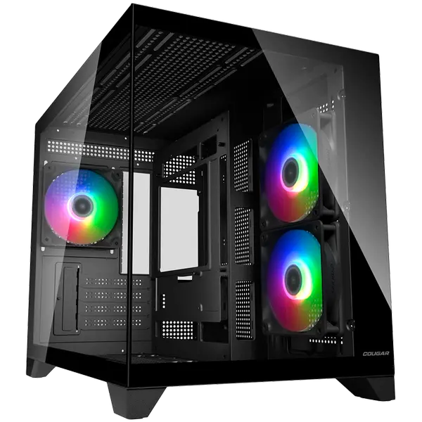 COUGAR FV150 Mini RGB PC Case, Mid tower, Black - CGR-2QA6B-RGB