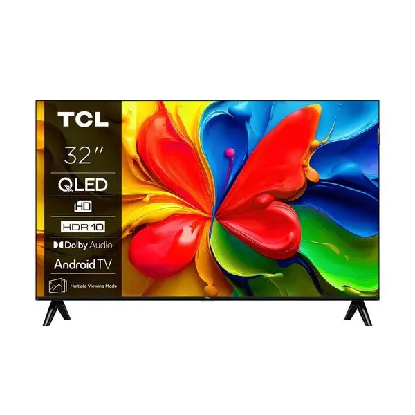 Телевизор TCL 32S4K, 32" (81.28cm) HD QLED Smart TV, HDR10+, Dolby Atmos, DVB-T2/C2/S2, Wi-Fi, Bluetooth, 3x HDMI, 2x USB, 32S4K