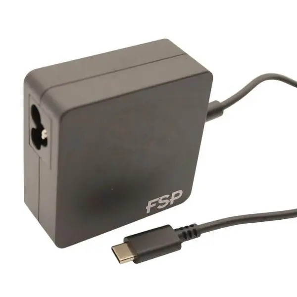 Универсално захранване(зарядно) за лаптоп FSP NB 65W, USB Type-C, Черен - PNA0652602