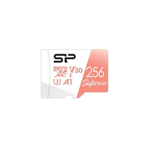 Silicon Power Superior 256GB, microSDXC, Class 10, SD Adapter, SLP-SD-STXDV3V20SP-256GB