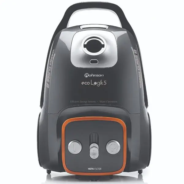 Прахосмукачка Rohnson R 138, с торба, 800 W, 3 л. капацитет на торбата, енергиен клас A, HEPA филтър, черна