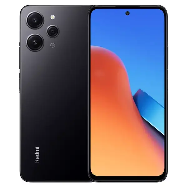 Смартфон Xiaomi Redmi 12 (черен), поддържа 2 SIM карти, 6.79" (17.24cm) FHD+ IPS дисплей, осемядрен Mediatek Helio G88 (2x 2GHz + 6x 1.8GHz), 4GB RAM, 128GB ROM (+microSD слот), 50 + 8 + 2 + 8 Mpix камери, Android, 198g