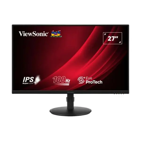 Монитор ViewSonic VA2708-HDJ, 27" (68.58cm) IPS панел, 100Hz, Full HD, 5ms, 50 000 000:1, 250cd/m2, DisplayPort, HDMI, VGA