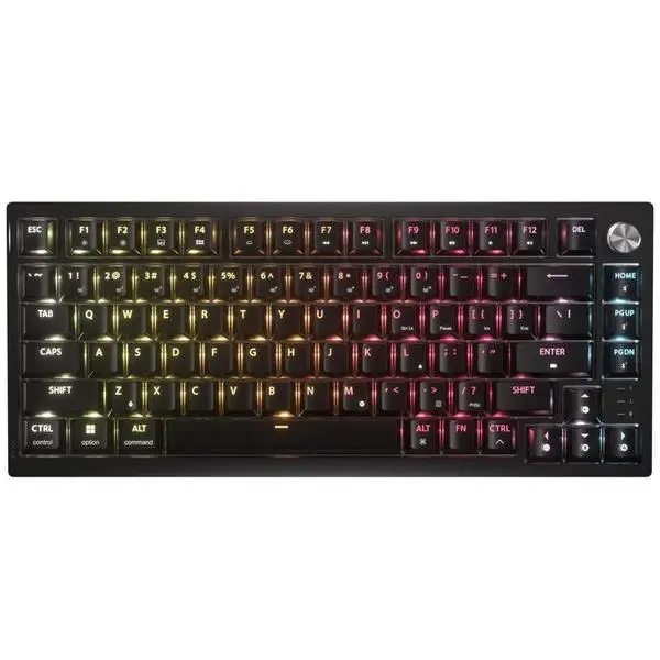 Геймърскa безжична/блутут механична клавиатура Corsair K65 Plus RGB 75% , Corsair MLX Fusion Tactile Yellow суич - CORSAIR-KEY-K65-PL-Y