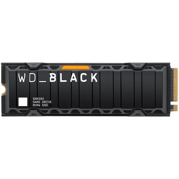 SSD WD Black SN850X HeatSink 2TB M.2 2280 PCIe Gen4 x4 NVMe, Read/Write: 7300/6600 MBps, IOPS 1200K/1100K, TBW: 1200 - WDS200T2XHE