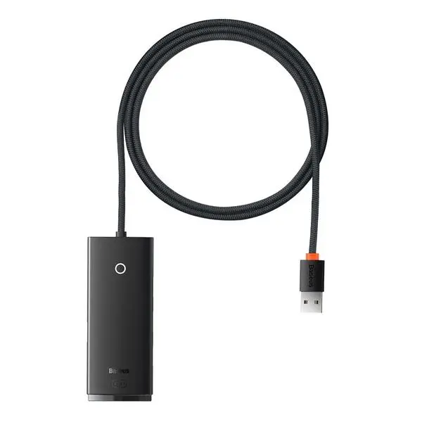 USB хъб Baseus WKQX030101 USB-A Lite series 4в1, черен (v)
