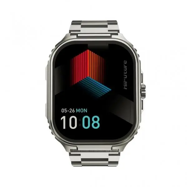 HiFuture Ultra 3 Pro Silver, 2.04" IPS, 368x448, Bluetooth Call, IP68 Waterproof, 24/7 True Heart Rate & Blood Oxygen Sensor, Up to 7 days daily use, 100+ Sports Mode - 6972576181855