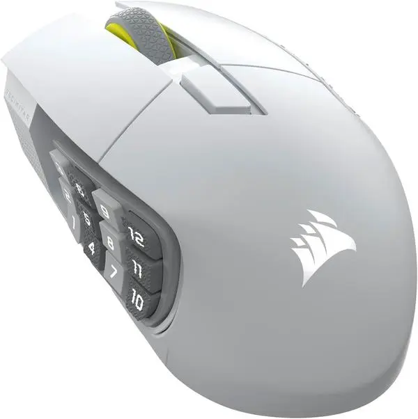 Геймърскa оптична мишка CORSAIR SCIMITAR ELITE WIRELESS SE White, 33000 DPI - CH-9314011-WW