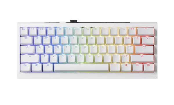 Ducky Ducky професионална геймърска механична клавиатура Professional One X Mini Wireless White Ducky AI Switches [Linear] - DKON2461AST3-DAUSPDOECL2WW1
