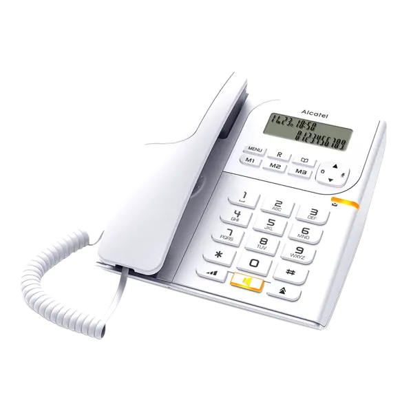 Стационарен телефон Alcatel T58 - бял