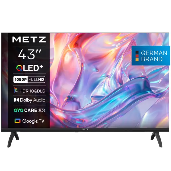 Телевизор METZ 43" 43MQH7000Z Full HD QLED+ Google TV, Клас E - METZ-TV-43MQH7000Z