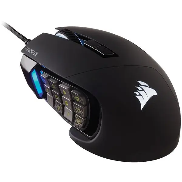 Corsair SCIMITAR RGB ELITE, MOBA/MMO Gaming Mouse, Black, Backlit RGB LED, 18000 DPI - CH-9304211-EU