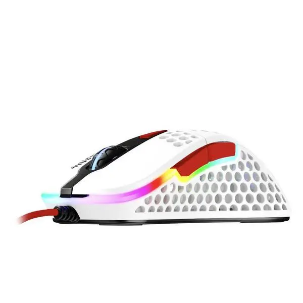 Геймърска мишка Xtrfy M4 Tokyo, RGB, Бял//Червен - XTRFY-MOUSE-1294