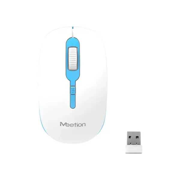 Meetion Mouse R547 White 2.4G Wireless, 3+1 Buttons, Max.1600 DPI, Switch
