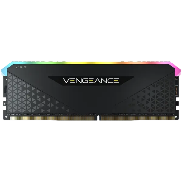 Corsair DDR4, 3200MHz 16GB 1x16GB Dimm, Unbuffered, 16-20-20-38, XMP 2.0, Vengeance RGB RS, RGB LED, Black PCB, 1.35V, for AMD Ryzen & Intel - CMG16GX4M1E3200C16