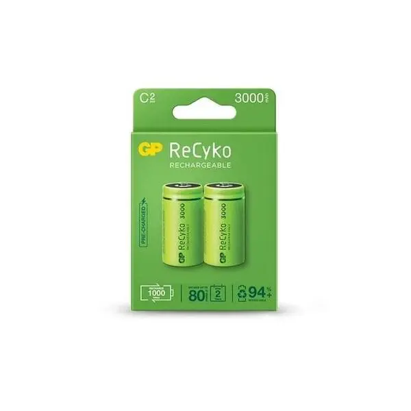 Акумулаторна Батерия ReCyko, Size C, LR14, 3000mAh, 1.2V - GP-BR-300CHCB-EB2