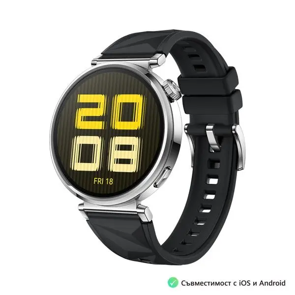 Huawei Watch GT5 Jana-B19F, 1.32", Amoled 466x466 PPI 352, , BT5.2 BLE/BR/EDR, 5ATM, 524mAh, Screenshot sharing, message notifications, Battery life up to 7 days, Compatible with iOS and Android devices, Black Fluoroelastomer+Huawei FreeBuds SE 2 - 6