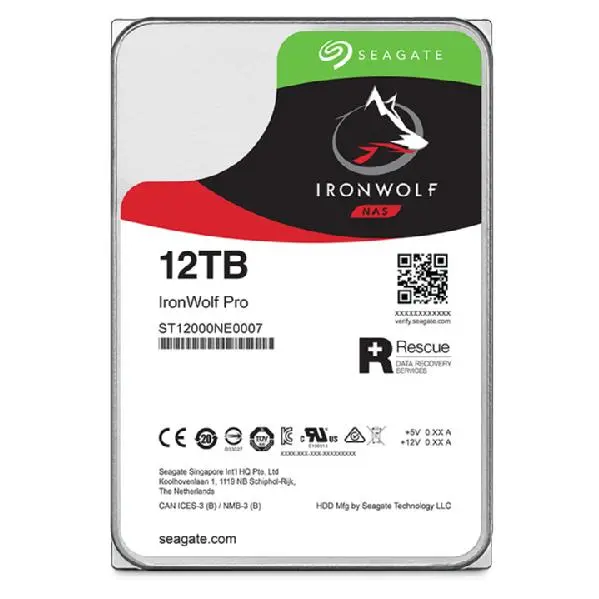 Seagate 8,9cm (3,5") 12TB SATA3 IronWolf Pro 7200 256MB вътрешен -  (A)   - ST12000NT001 (8 дни доставкa)