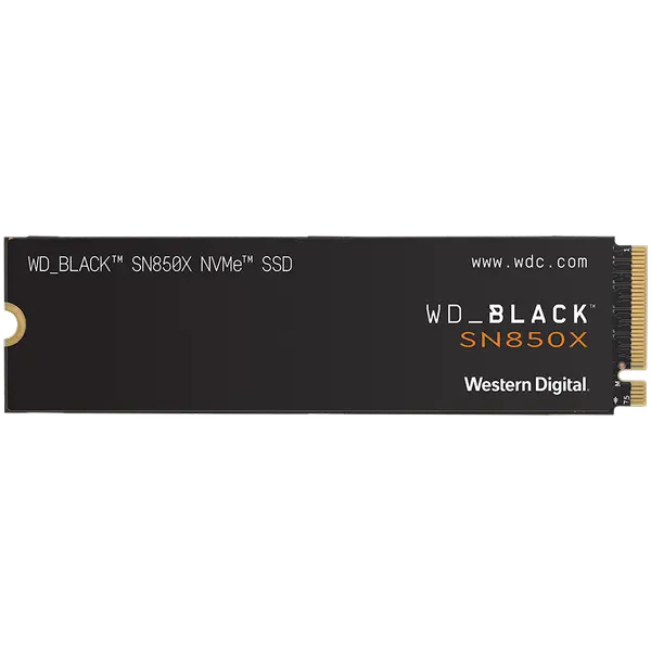 SSD WD Black SN850X 1TB M.2 2280 PCIe Gen4 x4 NVMe, Read/Write: 7300/6300 MBps, IOPS 800K/1100K, TBW: 600 - (1005) - WDS100T2X0E-00BCA0