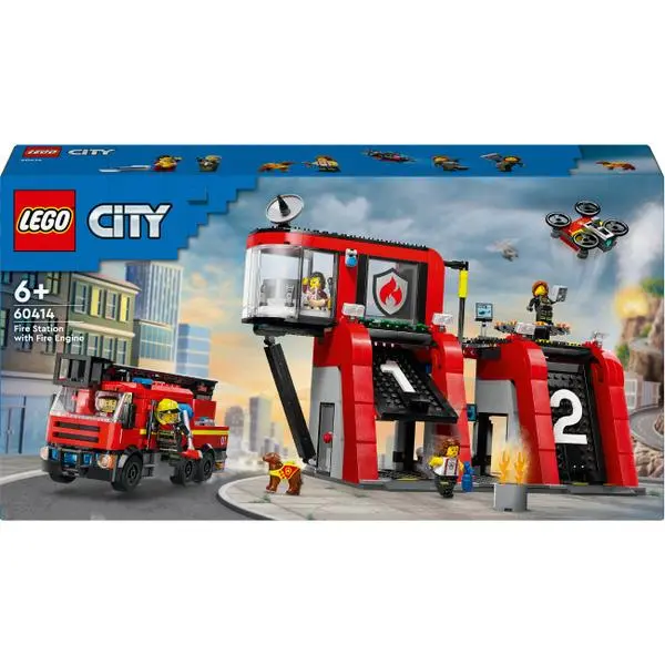 LEGO City Feuerwehrstation mit Drehleiterfahrzeug 60414 -  (К)  - 60414 (8 дни доставкa)