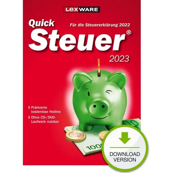 Lexware Quicksteuer 2023 1 Device, 1 Year - ESD-Download ESD -  (К)  - 06810-2014 (8 дни доставкa)