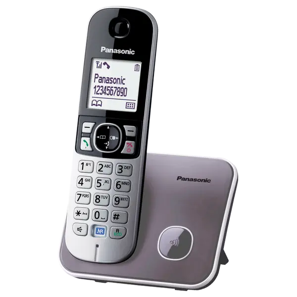 Безжичен DECT телефон Panasonic KX-TG 6811 - сив - 1015110_1